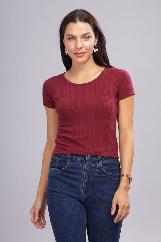 SHORT SLEEVE CROP TOP