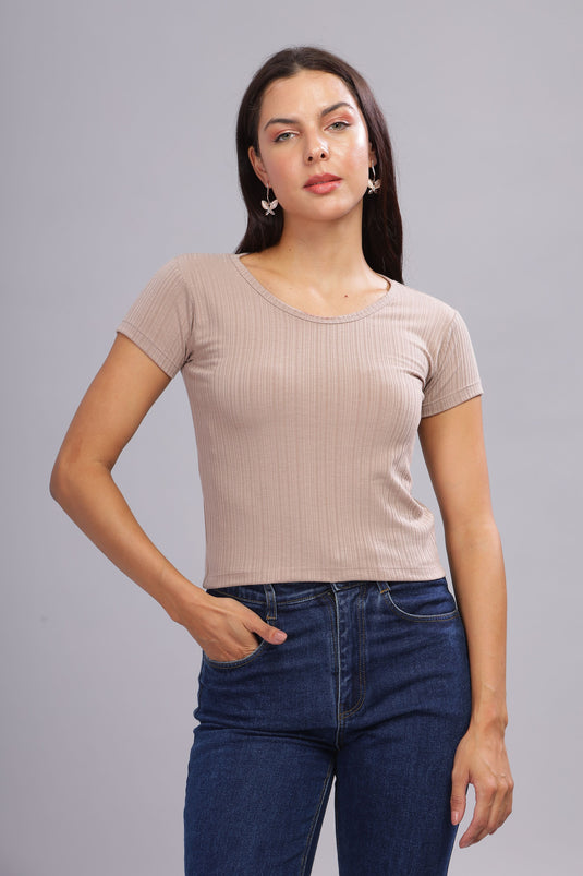 SHORT SLEEVE CROP TOP