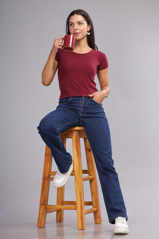 SHORT SLEEVE CROP TOP