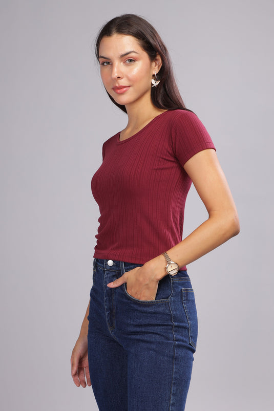 SHORT SLEEVE CROP TOP