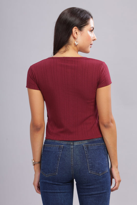 SHORT SLEEVE CROP TOP