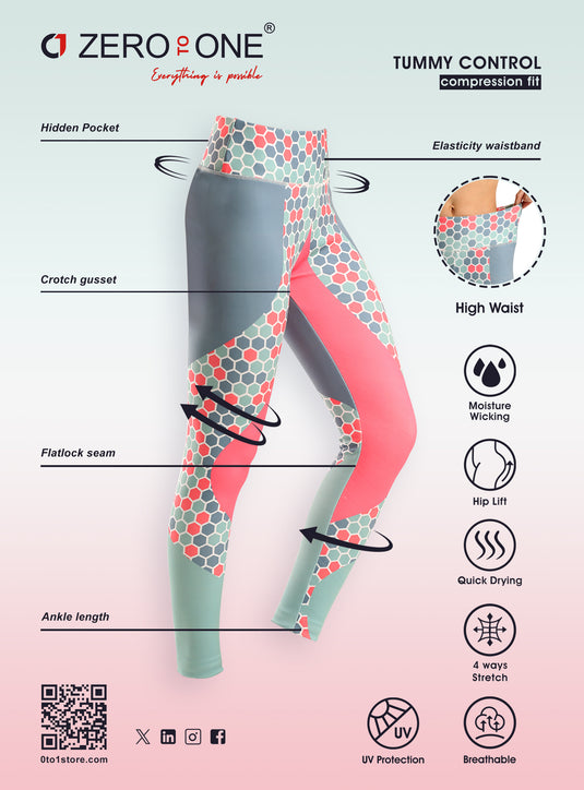0to1 High Waisted Printed Leggings for Women-Aisha