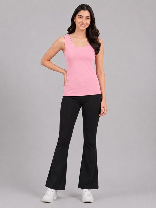 Cotton Tank Top RIB - PINK
