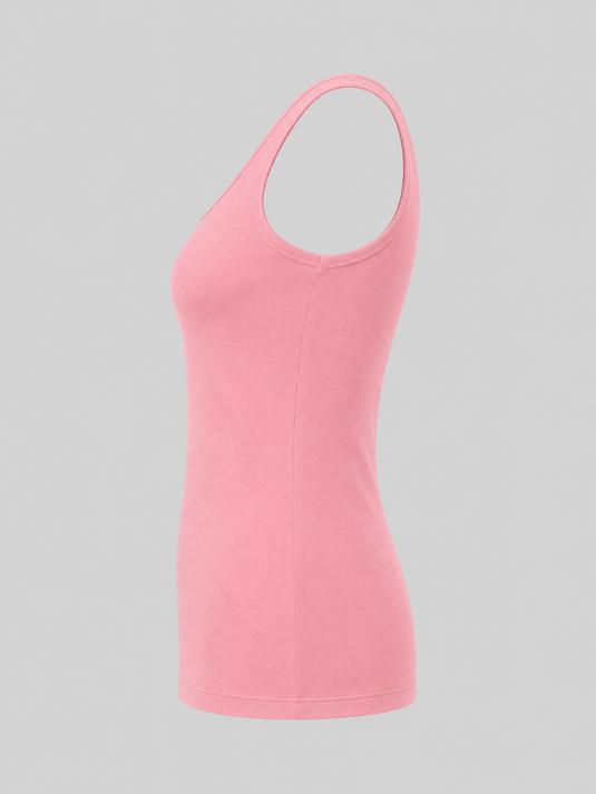 Cotton Tank Top RIB - PINK