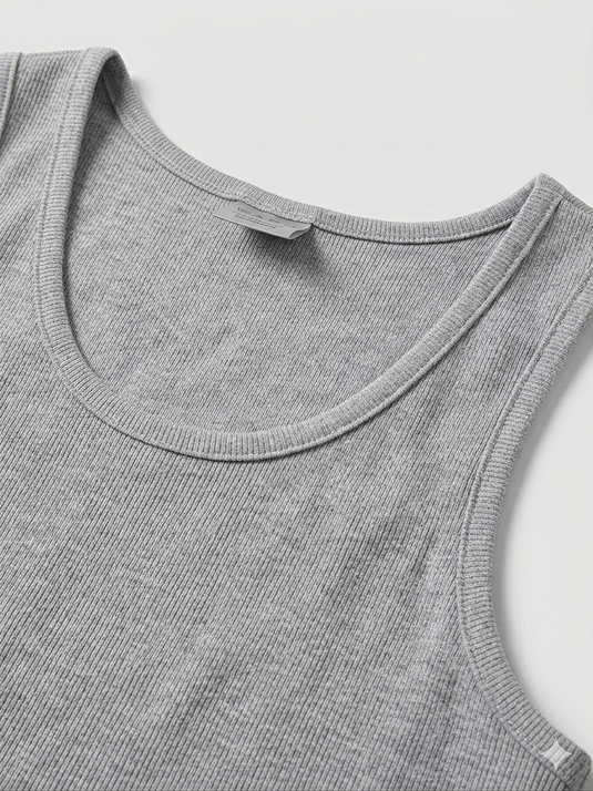 Cotton Tank Top RIB - GREY