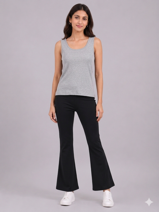 Cotton Tank Top RIB - GREY