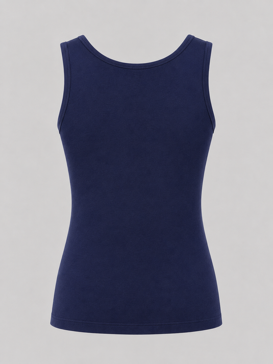 Cotton RIB Tank Top | Navy