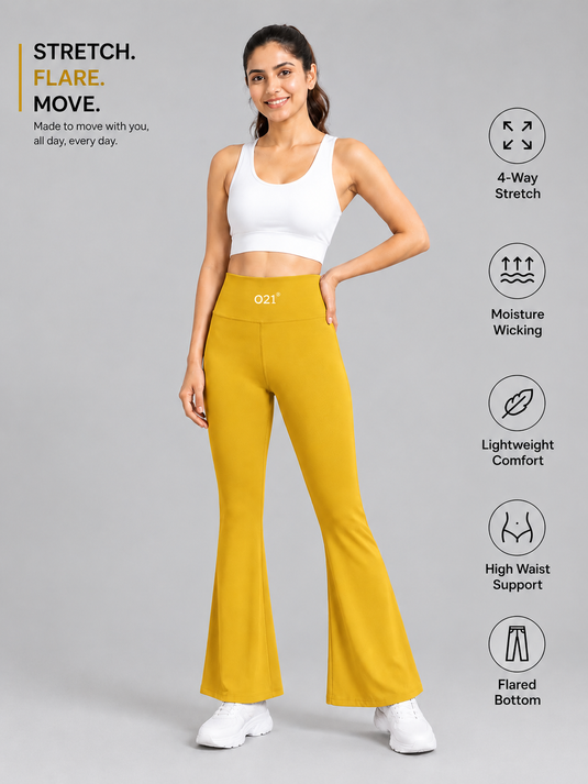 0to1 Butter Soft Flare Pants – Mustard