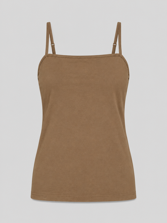 Tank Top with Strap | Olive Brown