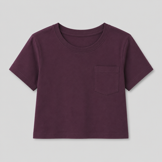 Women's Crop T-Shirt | Plum