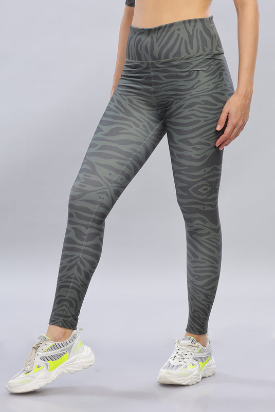 0to1 Black Printed Leggings