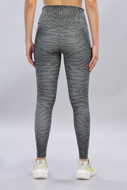 0to1 Black Printed Leggings