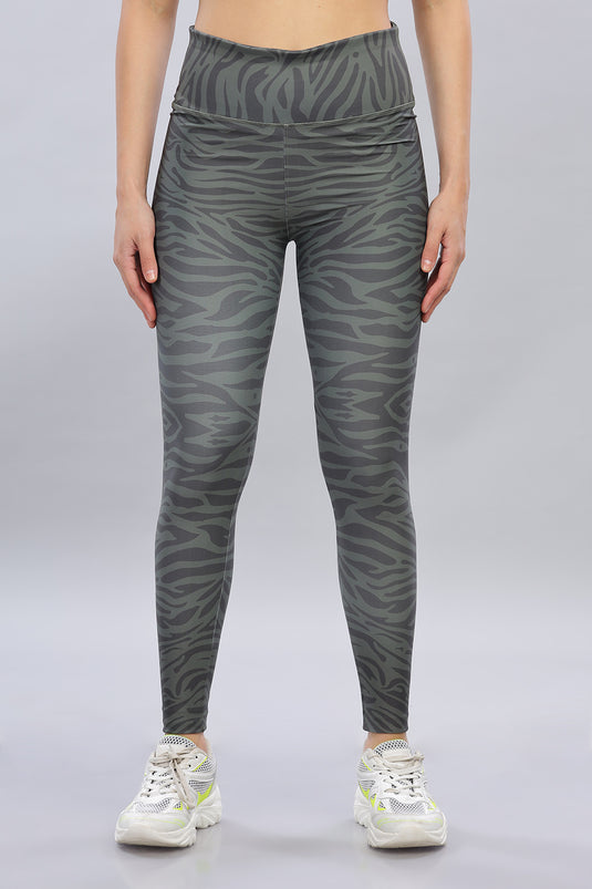 0to1 Black Printed Leggings