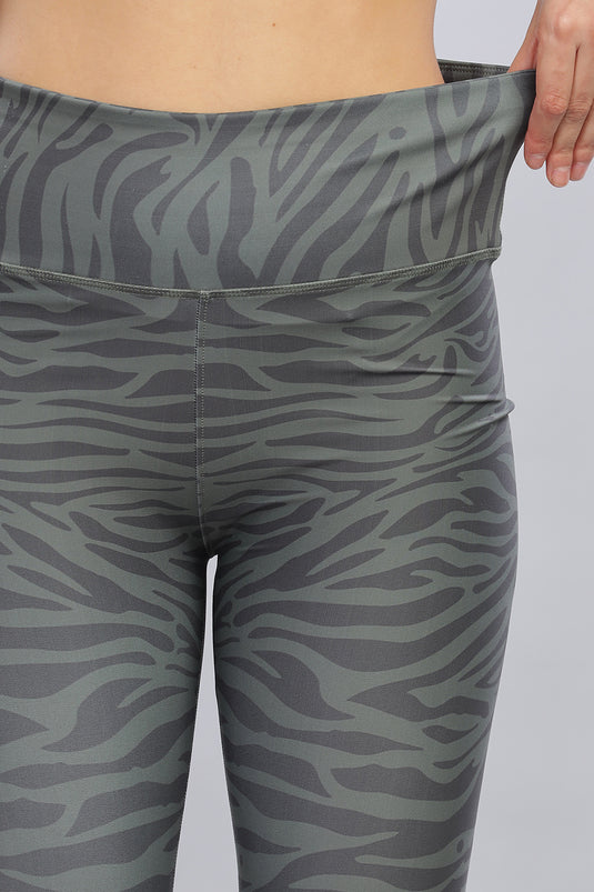 0to1 Black Printed Leggings