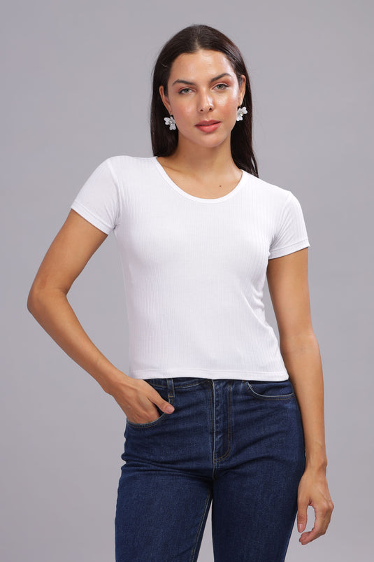 SHORT SLEEVE CROP TOP