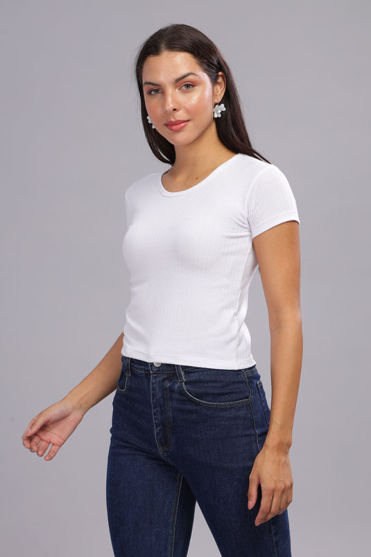 SHORT SLEEVE CROP TOP