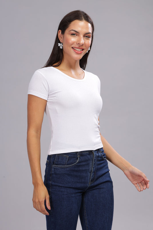 SHORT SLEEVE CROP TOP