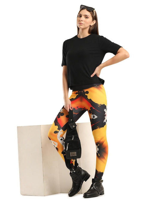 0to1 Mid Rise  Printed Leggings for Women