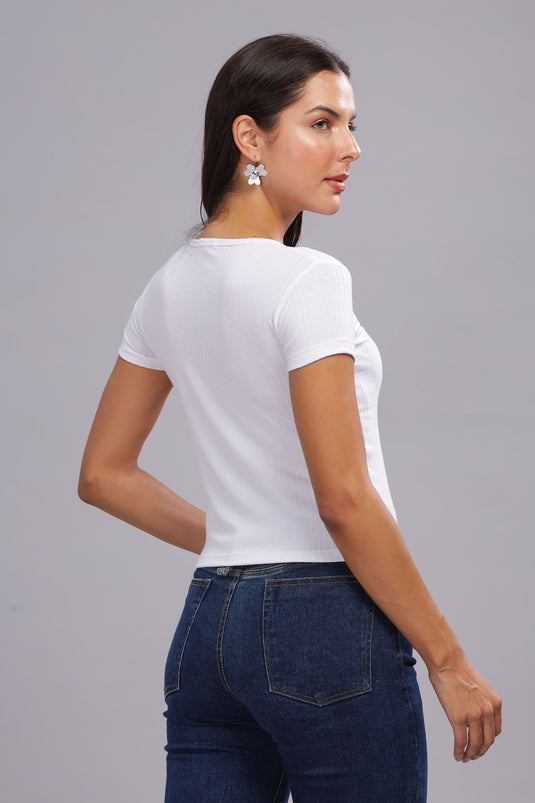 SHORT SLEEVE CROP TOP