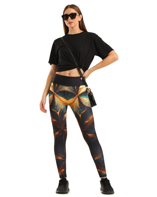 0to1 High Waisted Printed Leggings for Women-Kristly