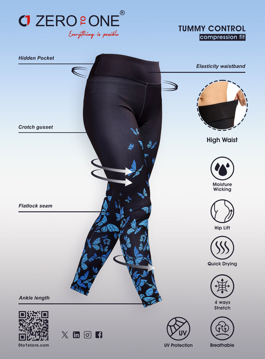 0to1 High Waisted Printed Leggings for Women-Jessie