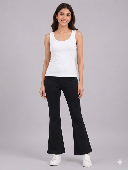 Cotton RIB Tank Top | White