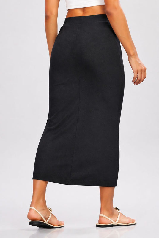 Womens Ankle Length Stretch Skirt