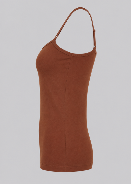 Tank Top with Strap | Brown