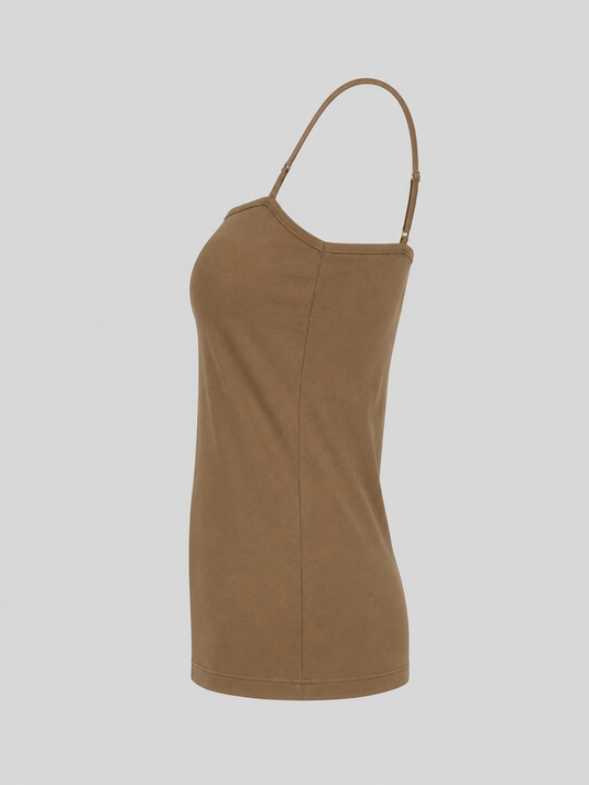 Tank Top with Strap | Olive Brown