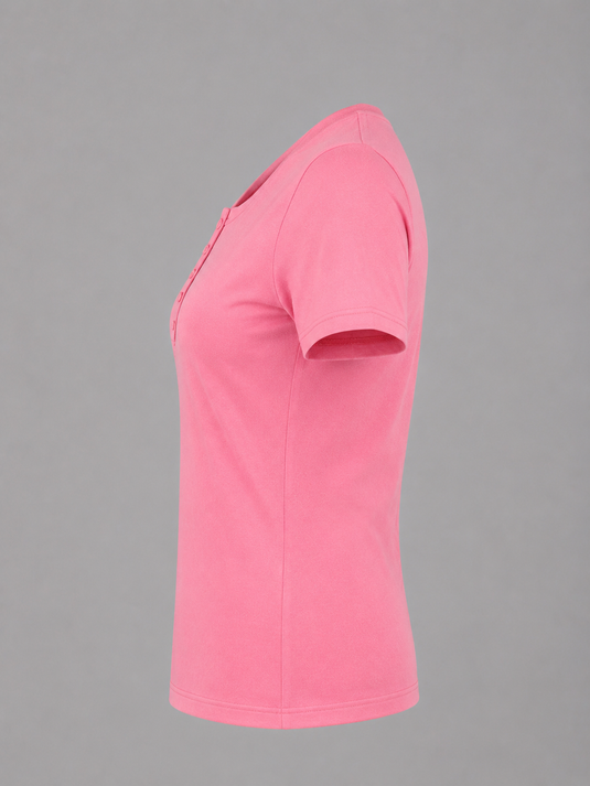 Women's Button T-Shirt | Pink