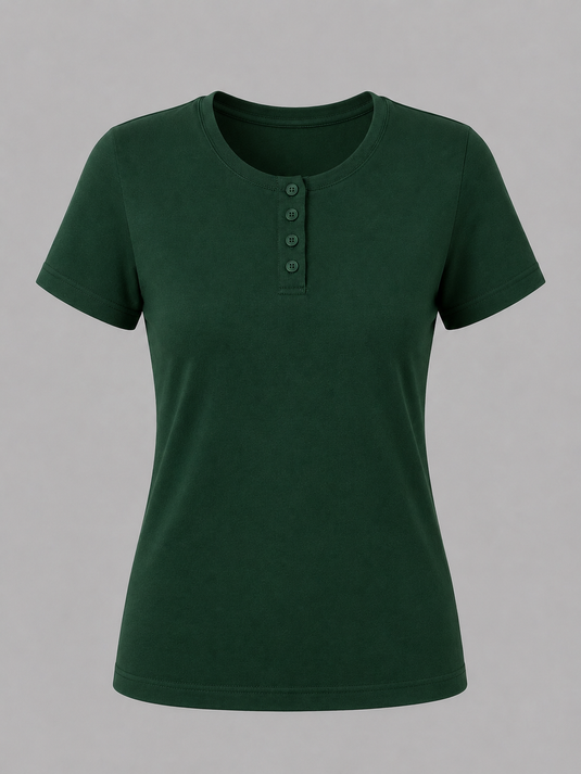 Women's Button T-Shirt | Green