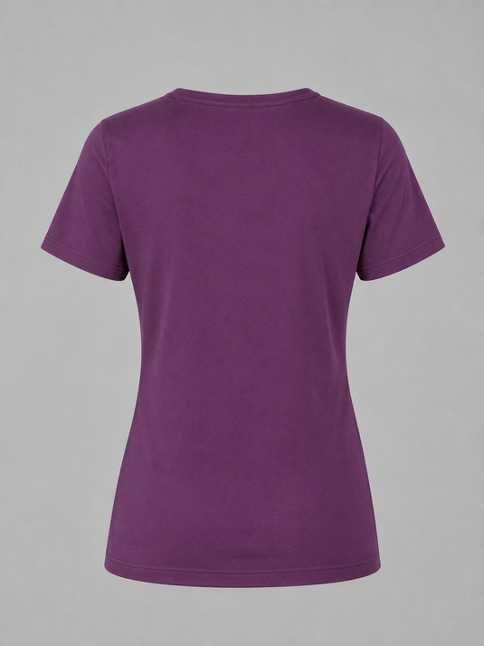Women's Button T-Shirt | Plum