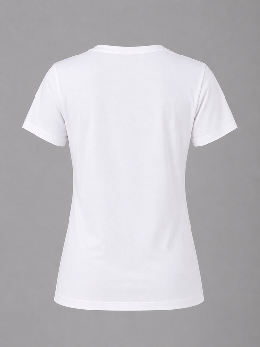 Women's Button T-Shirt | White